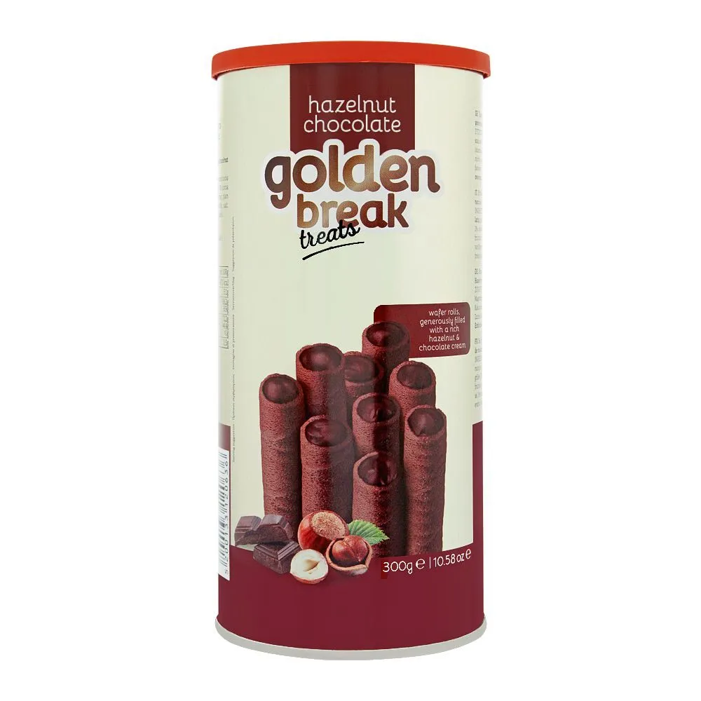 Golden Break Hazelnut Filling Wafer Rolls 300g